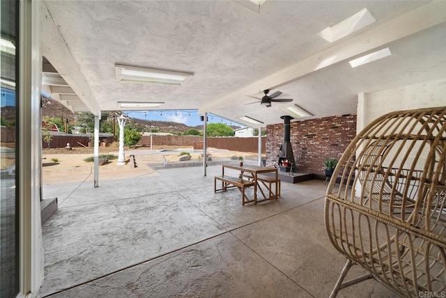 view of patio / terrace with ceiling fan