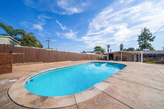 view of pool with a patio