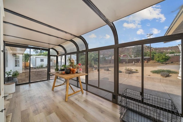 view of sunroom