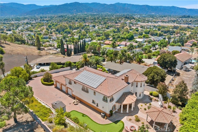 bird's eye view featuring a mountain view