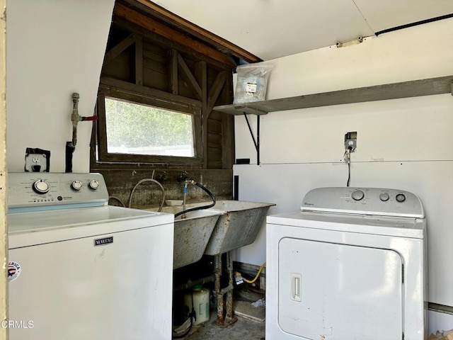 laundry area featuring washer and dryer