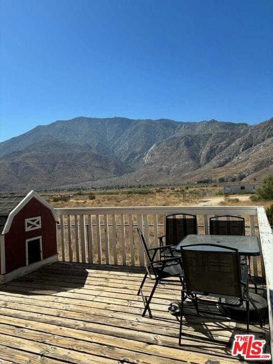 exterior space with a mountain view