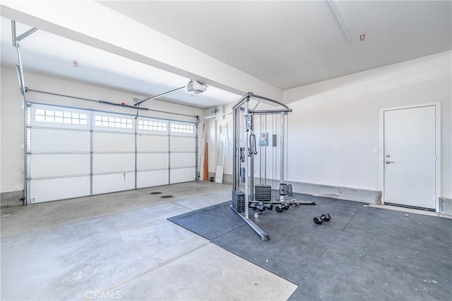 view of workout room