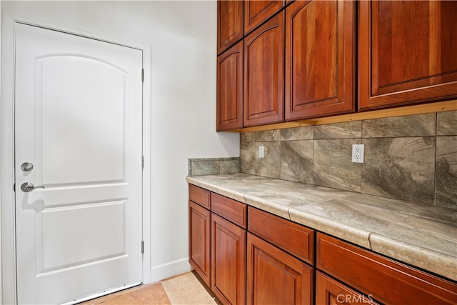 kitchen featuring backsplash