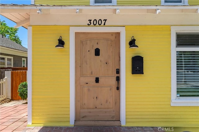 view of entrance to property