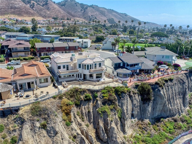 aerial view featuring a mountain view