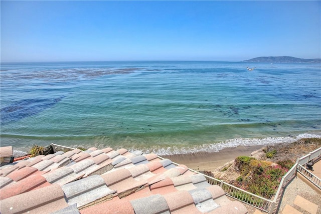 property view of water with a view of the beach