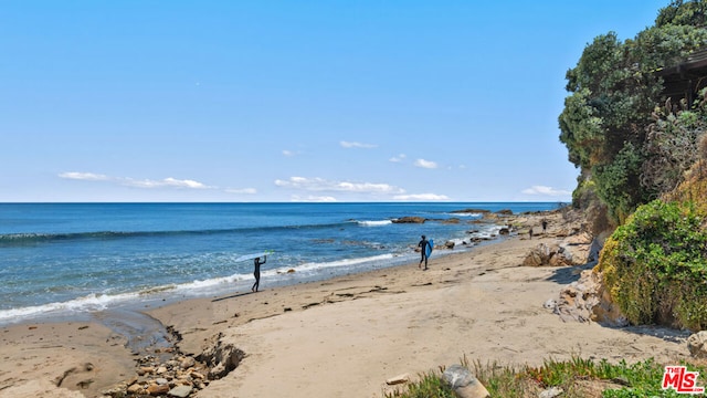 water view with a beach view