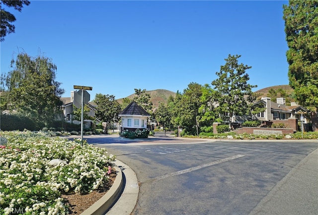 view of street featuring a mountain view