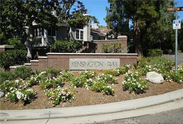 view of community sign