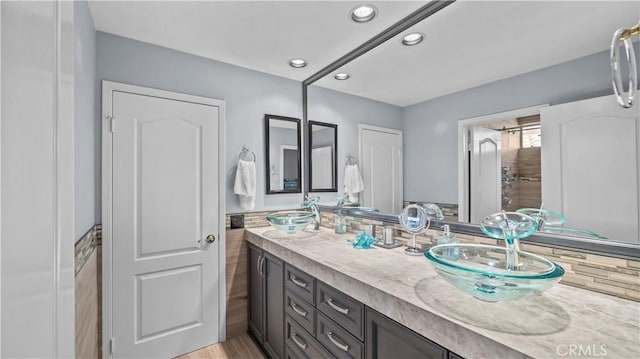 2221 Ventia, Tustin, CA 92782 - bathroom featuring double vanity and recessed lighting