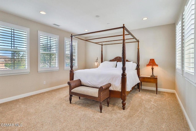 view of carpeted bedroom