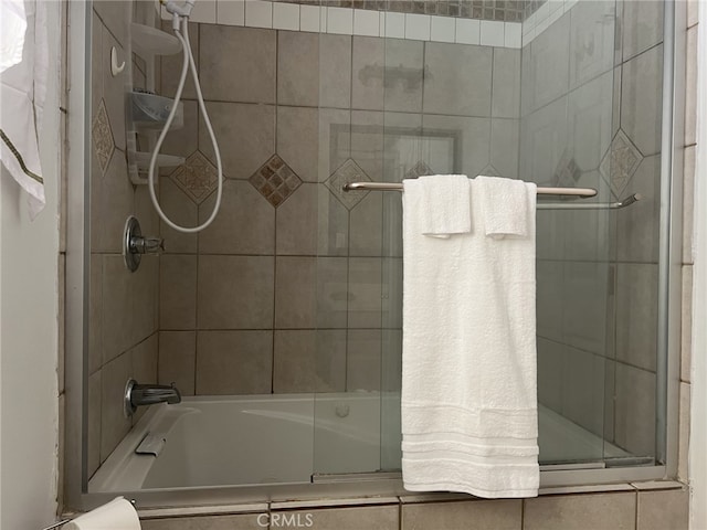 bathroom featuring plus walk in shower