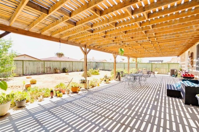 view of patio / terrace with a pergola