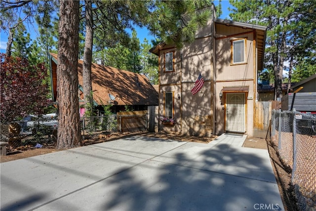 view of front of house with a patio