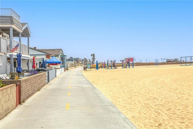 view of community with a playground