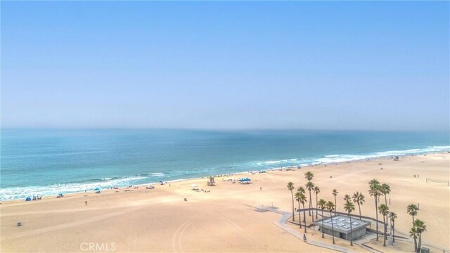 property view of water with a beach view