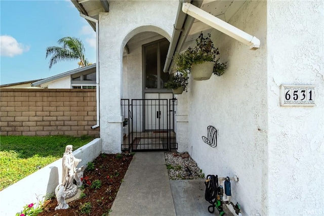 view of doorway to property