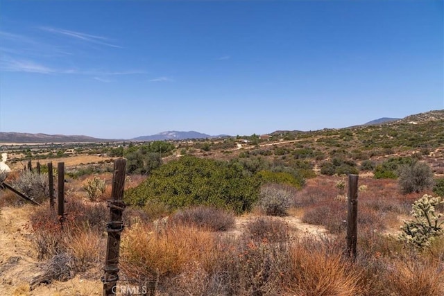 mountain view with a rural view