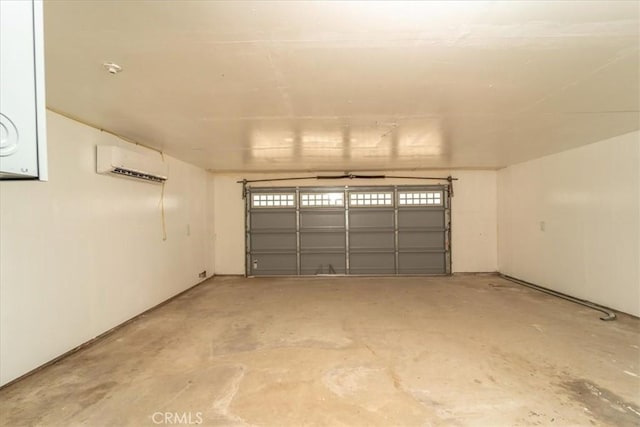 garage with a wall mounted AC