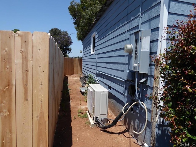 view of property exterior featuring ac unit