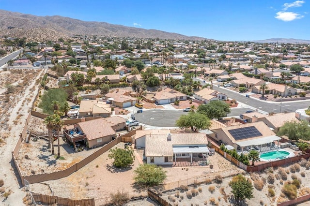 bird's eye view featuring a mountain view