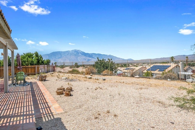 exterior space with a mountain view