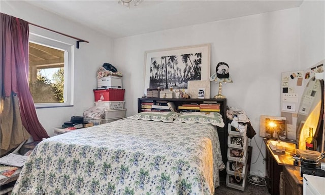 bedroom with carpet floors