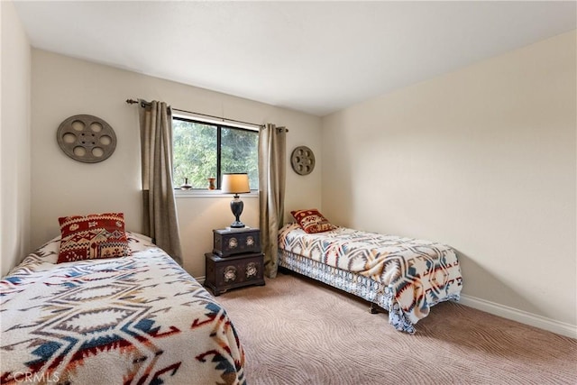 bedroom with carpet floors