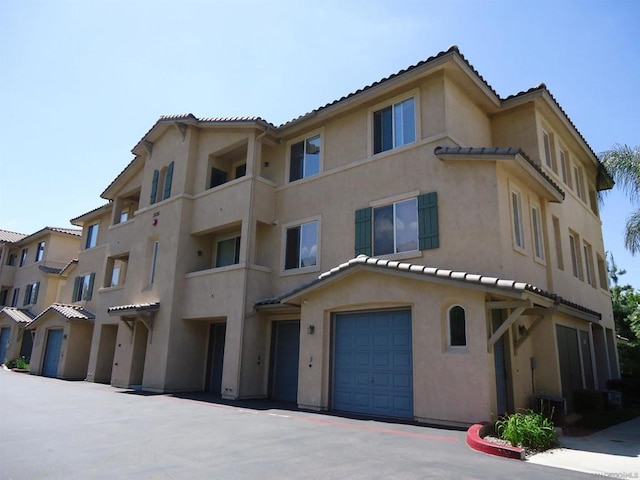 view of property with a garage