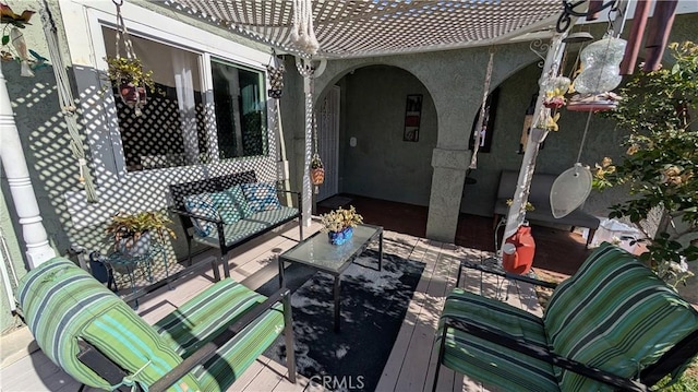 view of patio / terrace featuring an outdoor hangout area