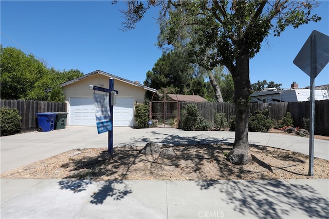 view of front of home featuring a garage