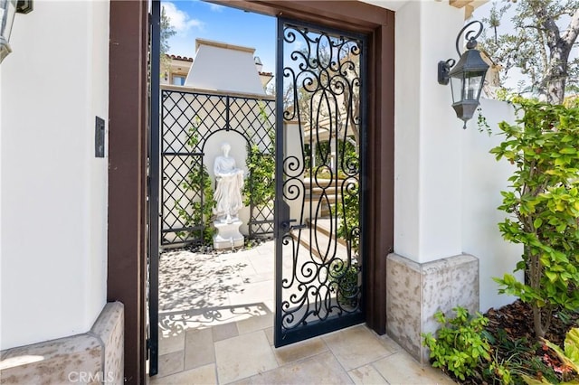 view of doorway to property