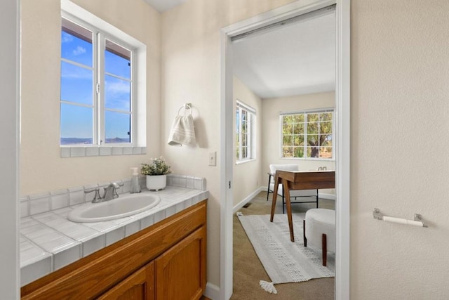 bathroom with vanity