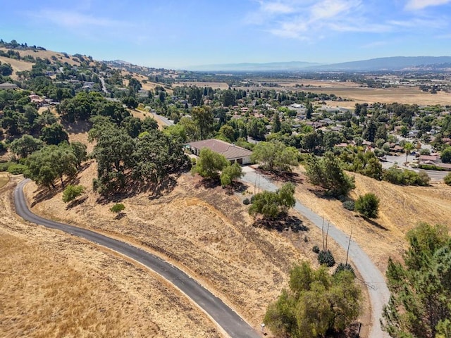 bird's eye view featuring a mountain view