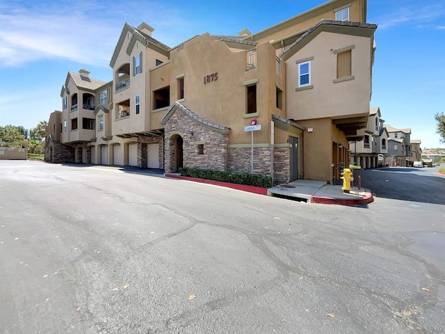 view of property with a garage