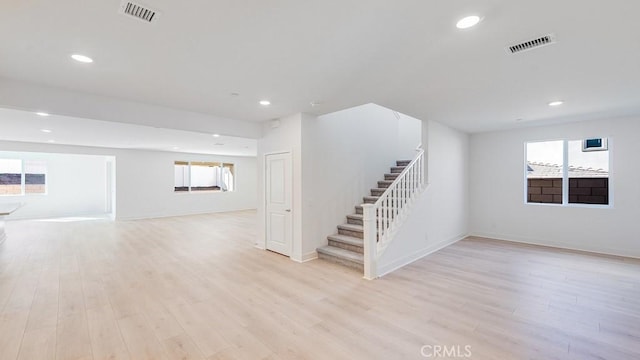 interior space featuring light hardwood / wood-style floors