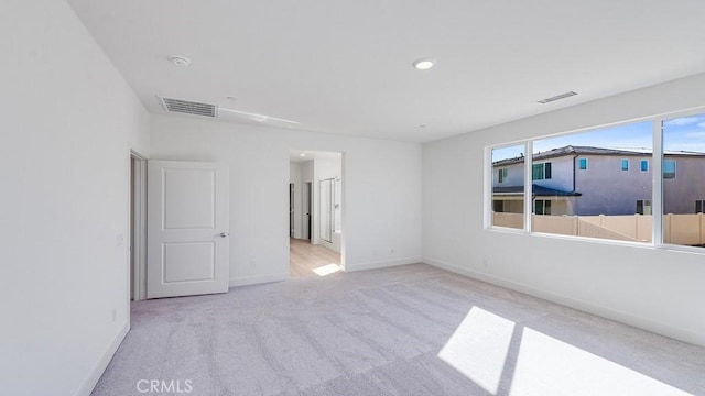 view of carpeted spare room