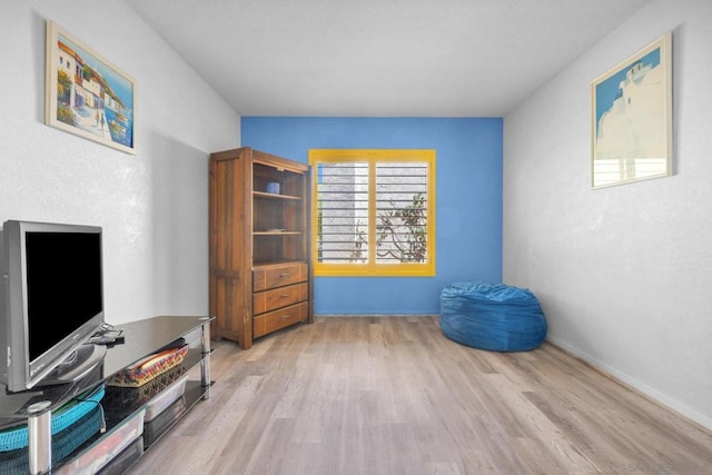 interior space with light wood-type flooring