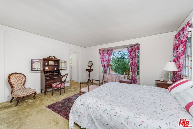 view of carpeted bedroom