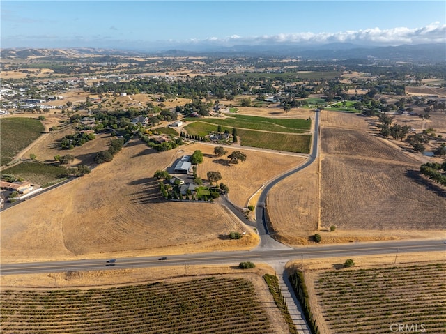 aerial view featuring a rural view