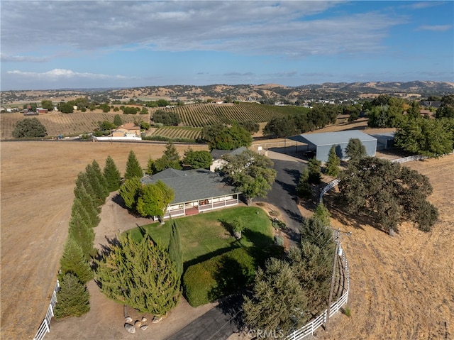 drone / aerial view featuring a rural view