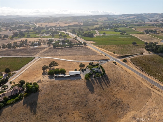 aerial view featuring a rural view