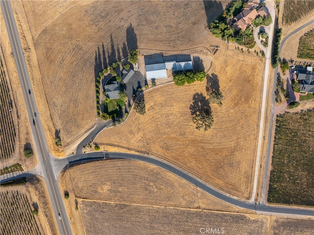 drone / aerial view featuring a rural view