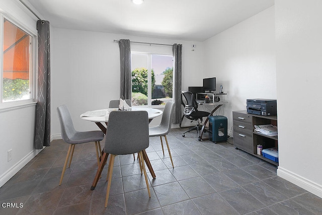 dining area featuring a wealth of natural light