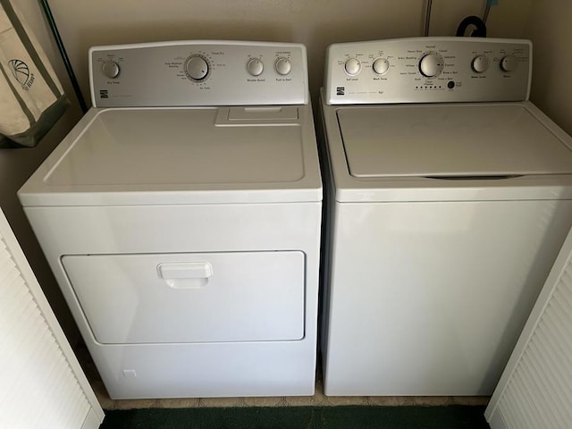 laundry area with washer and dryer