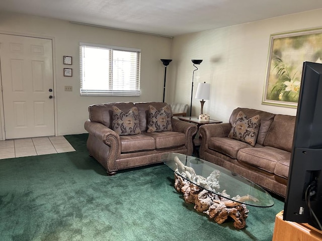 view of carpeted living room