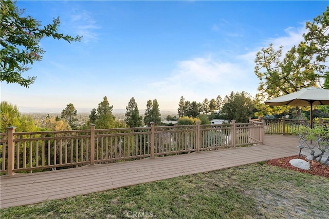 view of wooden terrace