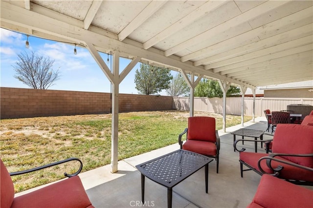 view of patio / terrace featuring outdoor lounge area