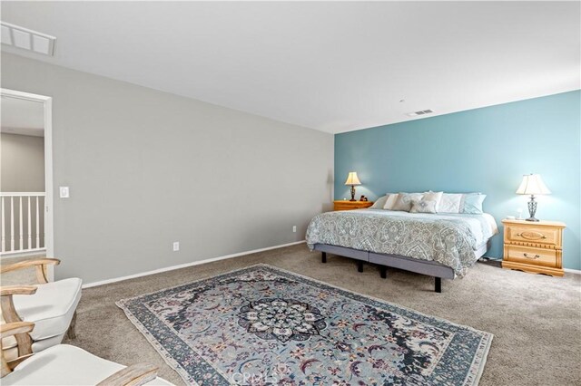 view of carpeted bedroom